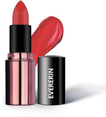EVERERIN Non Transfer Lipstick | Matte Finish & Lightweight | Smudge-Proof(Fiery Red, 4 g)