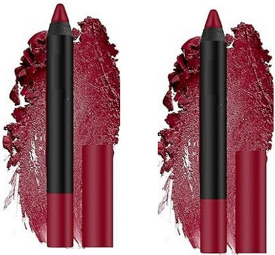 Luipui Best matte finish long lasting lipstick for matte look pack of 2(MAROON, 8 ml)
