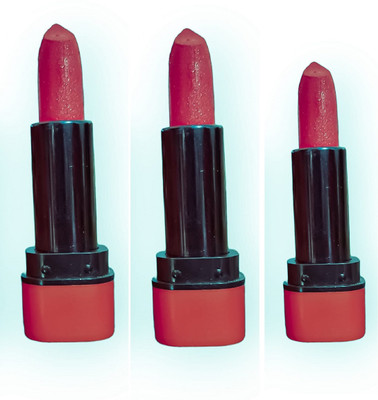 Luipui RED COLOR MATTE LIPSTICK PACK OF 3(RED, 15 g)