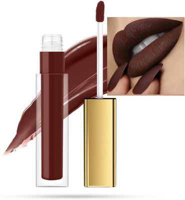 GABBU Liquid Lipstick | Matte Finish | Non Transfer and Waterproof(Dark Brown), 4 ml)