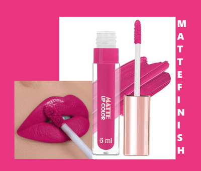 AEPRUY Nontransfer Lipstick with Primer and Long Lasting, Matte Finish(Fuchsia Pink, 6 ml)