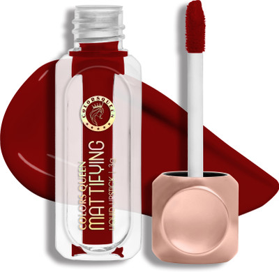 COLORS QUEEN Mattifying Non Transfer Liquid Matte Lipstick Enriched with Vitamin E Almond Oil(Maroon, 3 g)