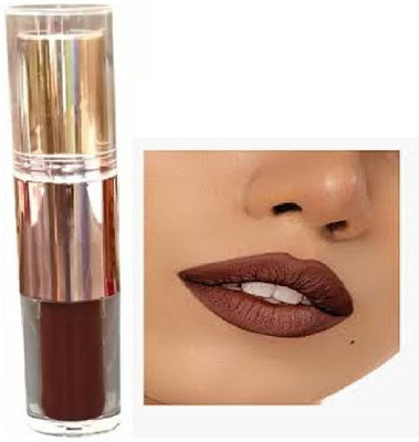Luipui best dark brown 2 in 1 matte lipstick pack of 1(brown, 6 g)
