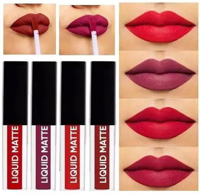 NXG TYA Non-Transfer Waterproof Kiss Proof 4 mini liquid Mattes(Multicolour, 16 ml)