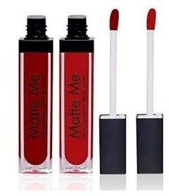 Geggsa Moisturizing Non Transfer Long Lasting Liquid Lipstick Waterproof Maroon & Red(Red, Maroon, 6 ml)