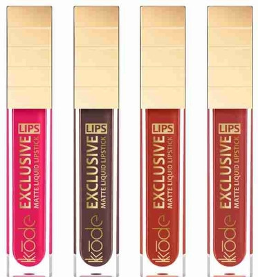 kKode beutiful shade liquid lipstick combo colour pack of 4(multi colour, 40 ml)