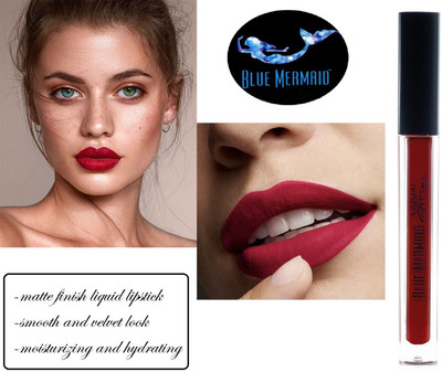 BLUEMERMAID MOISTURIZING MATTE RED LIQUID LIPSTICK(RED, 6 ml)