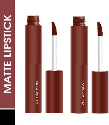 Luipui MATTE CRUSH SUPER STAY LONG LASTING, FULL COVERAGE LIPSTICK PACK OF 2(COCO BLOCK, 24 ml)