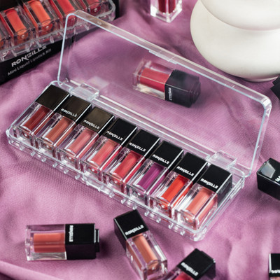 RONZILLE Mini Long Lasting Waterproof Non Transfer Liquid Lipstick-Kit Set of 8(Multicolor, 8 ml)