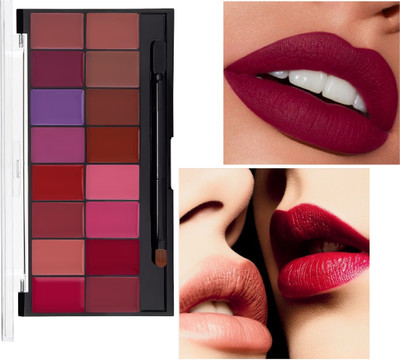 GABBU 16 Color HD Pigmented and Matte Lipstick Palette(MULTI COLOR, 36 g)