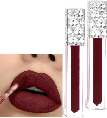 ADJD Combo Non-Drying Transfer-proof Liquid Matte Lipstick Long-Lasting Burgandy(Burgandy, 10 ml)