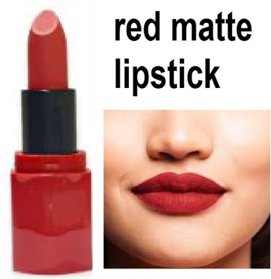 TOPQ red matte finish lipstick pack of 1 best awesome lips(red, 6 g)