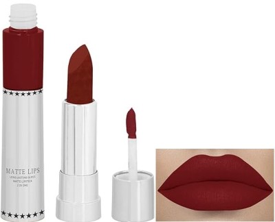 Jiwoo Lipsticks Set Liquid Matte Long Wearing Smudge Proof lipstick-mahroon(mahroon, 8 g)