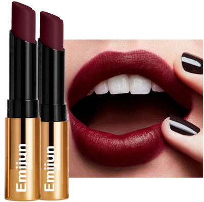 Emijun Super Stay Matte Lipstick |Long Stay l Hydrating, Nourishing LipslTransfer Proof(Deep Maroon, 7 g)