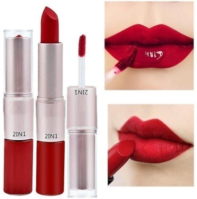 DARYUE Smudge Proof & Long Lasting Matte & Liquid 2 in 1 Red Lipstick(Red, 10 g)