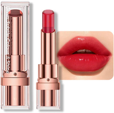 GABBU Magic Temperature Color Change Lip Gloss Crystal Pink Gel Lipstick(Red, 3.8 g)