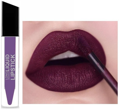 GFSU - GO FOR SOMETHING UNIQUE Non Transfer Smudge Proof Liquid Matte Lipstick for women and girs lips(grapes purple, 4 ml)