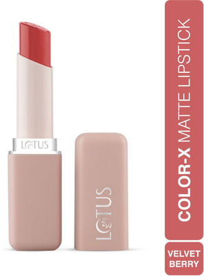 LOTUS MAKE - UP Color X Matte Lipstick Velvet Berry-24, Long-Lasting, Bold , Highly Pigmented(VELVET BERRY - 24, 3.8 g)