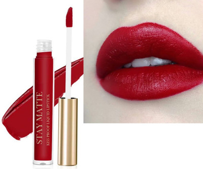 GULGLOW99 Long-Lasting Waterproof Liquid Lipstick, Suitable for All Skin Types with Matte(DARK RED, 3 ml)