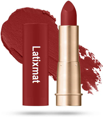 Latixmat Full Coverage Lipstick Transferproof Highly Peach Pigemented Lipstick(Peach, 3.5 g)