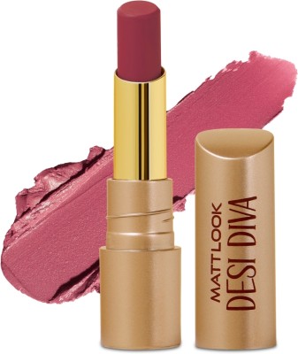 MATT LOOK Desi Diva HD Matte Lipstick With Hydrating Formula & Hyaluronic Acid(Soft Mauve-19, 3.8 g)