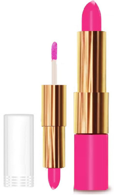 Yuency 2 IN 1 LIPSTICK LIQUID MATTE WITH CRAYON LIPSTICK(PINK, 10 g)