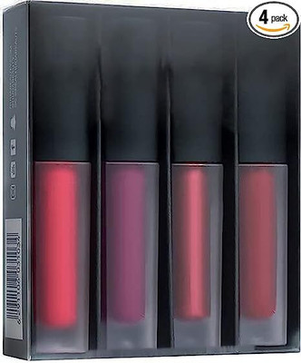 FLENGO 4 mini liquid lipstick red combo pack 16 ml(red, 16 ml)