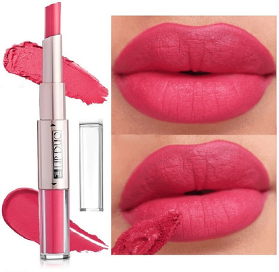Luster Shine Matte liquid and crayon 2 in 1 light pink color lipstick(Light Pink, 7 ml)