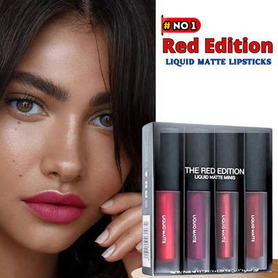 smartdrops Long Wear Waterproof Matte Red edition Lipstick(Red, 64 ml)