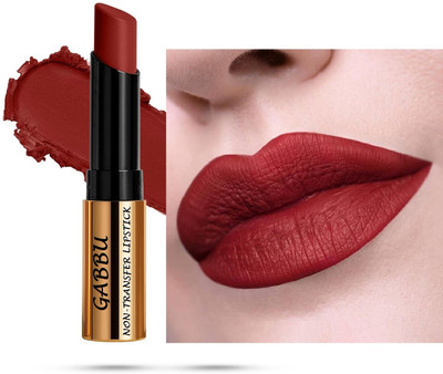 GABBU Matte Lipstick | 8 Hrs Long Lasting | Smooth & Soft Finish | Red Shade(Red, 3.5 g)