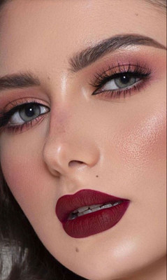 manasona 2 In 1 Matte Lip Gloss Liquid Lipstick(Dark Mahroon, 8 g)