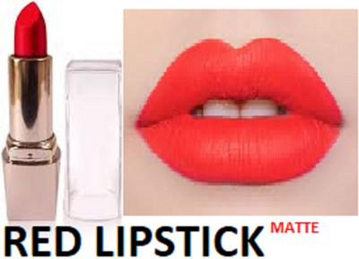 Luipui waterproof red color matte lipstick pack of 1(red, 6 g)