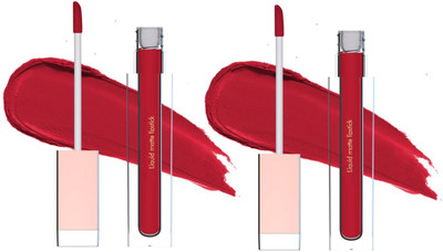 MYEONG Matte Finish Hot Red Shade Velvet Matte Liquid Lipstick(Red, 12 ml)