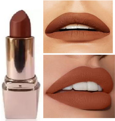 Luipui awesome brown matte finish lipstick pack of 1 waterproof and long lasting(brown, 6 g)