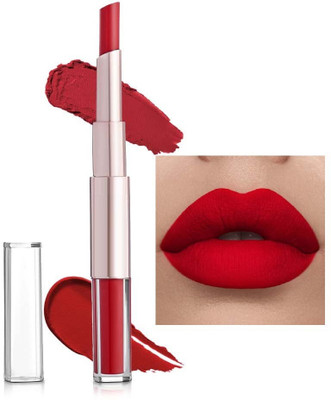 Latixmat MATTE FINISH LIQUID AND CRAYON 2 IN 1 LIPSTICK WATERPROOF(Tomato Red, 8 g)