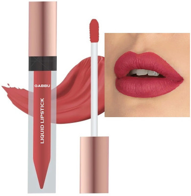 GABBU Non Transfer Smudge Proof Longlasting Sensational Liquid Lipstick For Girls.(RED, 6 ml)