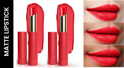 Luipui PREMIUM MATTE NON-DRYING & SMUDGE PROOF MATTE LIPSTICK PACK OF 2(BLOOD RED, 12 ml)