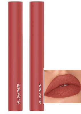 Luipui Lip Comfort Matte Lipstick Pack of 2(LIght pink, 12 ml)