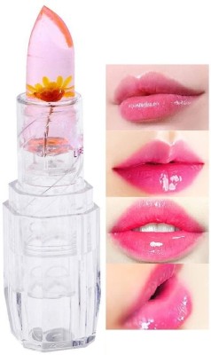 luzimaisa Waterproof Natural Long Lasting Flower Lip Gloss Crystal Jelly Lipstick(TRANSPRENT, 3.6 g)