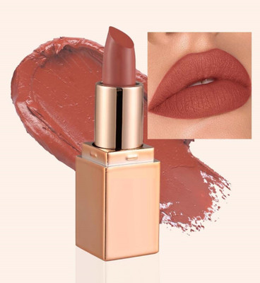 WOONGMI Proffesional Non Transfer Long Lasting Matte Lipstick(Brown, 3.5 ml)