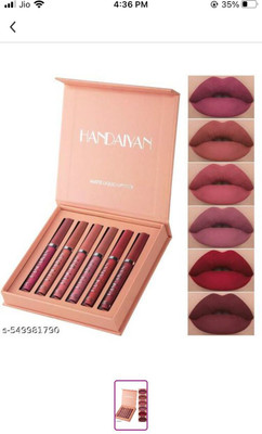Awiclo 1 Handiyan Waterproof Long Lasting 12 Hours Lip Gloss Lipstick (Set A, 15 ml)(multicolor, 10 ml)