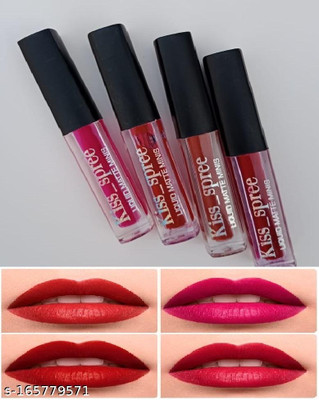 alku The Red Edition,Long Lasting Non Transfer Waterproof Lipstick Set Of 4(Multicolor, 6 ml)