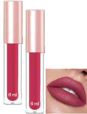 ADJD Combo Velvety Soft Finish Weightless Formula Long Lasting Lipstick rose berry(rose berry, 12 ml)
