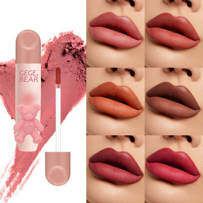 baursde GEGE BEAR Velvet Matte Lip Tint – Soft, Hydrating & Long-Lasting Lip Glaze(Shade 5, 2.5 ml)