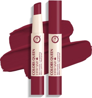 COLORS QUEEN Color Stay Long Lasting Non Transfer Waterproof Matte Lipstick(Sexy Red, 7 g)