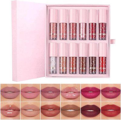 Scheibe MY HANDAIYAN Liquid matte Lipstick 12Pcs Set waterproof long lasting(MULTI COLOR, 1 ml)