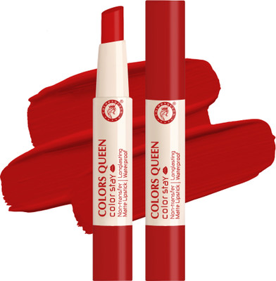 COLORS QUEEN Color Stay Long Lasting Non Transfer Waterproof Matte Lipstick(Chilly Red, 2.1 g)