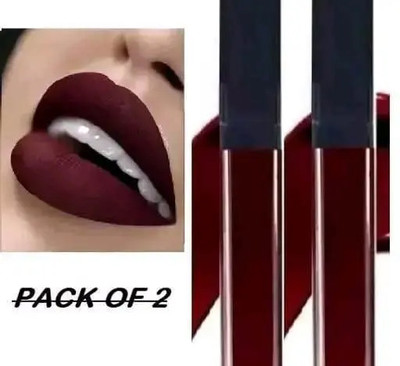 Marie Huda Non Transfer Smudge Proof Longlasting Sensational Liquid Matte Lipstick(Combo Of Maroon, 12 ml)