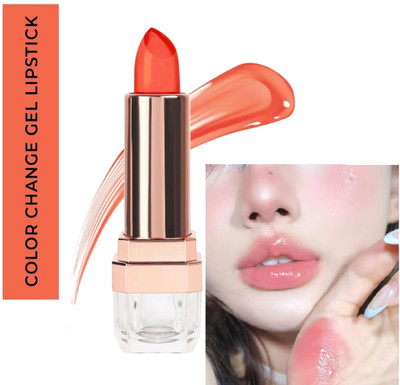AFARAXIA Color Change,Long Lasting,Non Transfer Water Proof Multicolor Jelly Lipstick(orange, 3.6 ml)