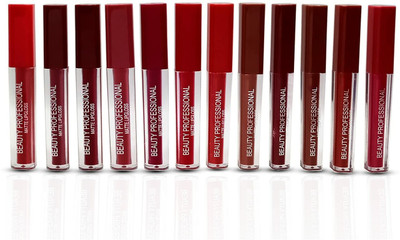 LARA KOSSLER Waterproof Multi Colors Liquid Matte Makeup Lipstick Set Of 12(Multicolor, 30 ml)